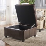 Christopher Knight Home Alexandria Bonded Leather Storage Ottoman Marbled Brown