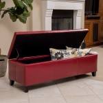 Christopher Knight Home Glouster PU Storage Ottoman Red