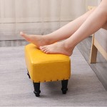 CYJ Bedroom PU Leather Ottoman Footstool Children's Low Sofa Stool Rectangular Living Room Seat and Shoe-Changing Stool Suitable for Living Room Bedroom