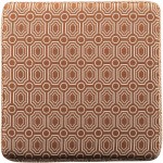 HomePop Upholstered Storage Cube Ottoman with Hinged Lid Orange Geometric