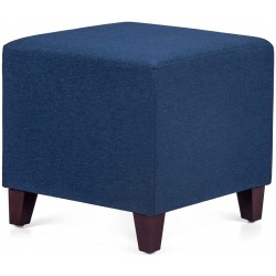 Joveco Ottoman Foot Rest 16" Square Fabric Stool Royal Blue