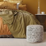 American Art Decor Handwoven Boho Moroccan Round Decorative Accent Pouf Ottoman Handcrafted Cotton Blend Foot Rest Lounge Chair Cushion for Living Room & Bedroom Floor Beige & Black 17"x17"x17"