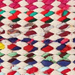 Marcela Hand Woven Fabric Pouf Ecru