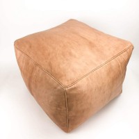 Moroccan Craft House Moroccan Ottoman Pouf Genuine Leather Poufs Ottoman Luxury Pouf Delivered UNSTUFFED