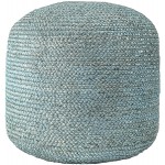 nuLOOM Bristol Braided Solid Jute Filled Ottoman Pouf