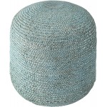 nuLOOM Bristol Braided Solid Jute Filled Ottoman Pouf