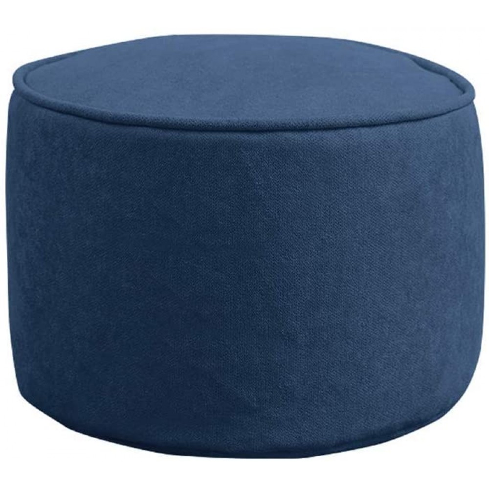 Round Pouf Foot Stool Ottoman Removable Washable Foot Rest Bean Bag Floor Chair for Living Room Bedroom Nursery Kids Room Home Decor Navy