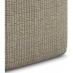 SIMPLIHOME Zelma Boho Square Woven Outdoor  Indoor Pouf in Cream and Natural Recycled PET Polyester for the Living Room Family Room Bedroom and Kids Room