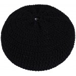 Unstuffed Pouf Cover Bean Bag Chair,Handmade Knitted Pouf Round Cotton Braid Hand Knitted Pouf Knitted Ottoman Pouf Foot Rest Handmade Home Decor Black