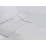 Acrylic Coffee Table Rectangle All Acrylic Waterfall Living Room Tables 31.3" x 15.75" x 15.75" Clear