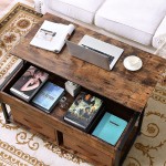 Coffee Table Lift Top Coffee Table with 2 Storage Boxes. Wood Lifting Top Central Table Metal Frame Hidden Compartment Lift Tabletop Modern Pop up Adjustable Center Table for Living Room