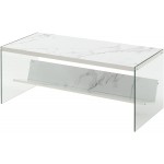 Convenience Concepts SoHo Coffee Table Faux White Marble