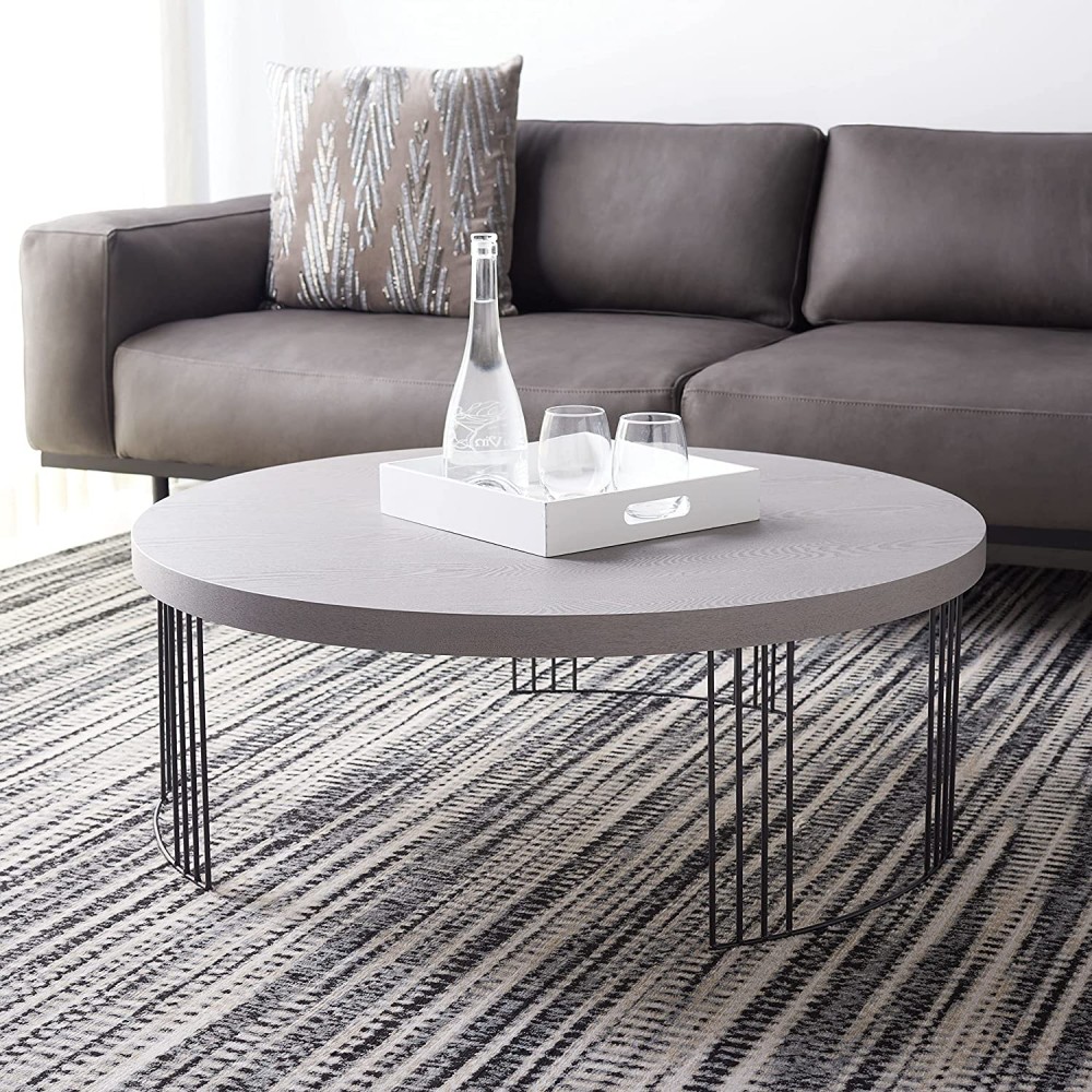 Safavieh Home Collection Keelin Grey and Black Coffee Table
