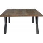 Signature Design by Ashley Haffenburg Industrial Mango Wood Rectangular Coffee Table Dark Brown