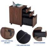 3-Drawer Office Filing Storage Cabinet Under Desk Vertical Filing Cabinet Lock Drawers