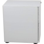 Flash Furniture Modern 3-Drawer Mobile Locking Filing Cabinet with Anti-Tilt Mechanism and Hanging Drawer for Legal & Letter Files White