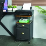 Mobile File Cabinet Office File Cabinet with Locking Wheels Rolling File Cabinet with Open Shelf and 2 Drawers,Great for Legal Letter A4 File Storage Black