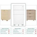YITAHOME 3-Drawer Slim File Cabinet with Lock Mobile Metal Office Storage Filing Cabinet Legal Letter Size Pre-Assembled File Cabinet Except Wheels Under Desk White