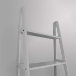 Casual Home 5-Shelf Ladder Bookcase White New