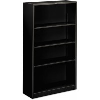 HON 4 Shelf Metal Bookcase Black HONS60ABCP