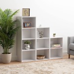 IRIS USA Small Spaces Wood Bookshelf Storage Shelf Bookcase 2-Tier White