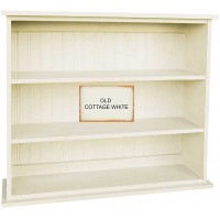 Pine Bookcase with 3 Shelves Old Cottage White