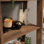 Sauder Trestle 5-Shelf Bookcase Vintage Oak finish