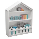 Serta Happy Home Storage Bookcase Ideal for Books Decor Homeschooling & More Bianca White