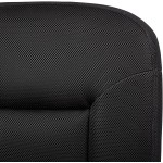 Basics Upholstered Low-Back Adjustable Swivel Office Desk Chair Black
