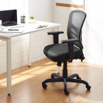 Commercial Ergonomic Mid-Back Mesh Desk Computer Chair with Adjustable Seat Armrests and Lumbar Support Black