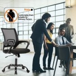 Direct Ergonomic Office Chair Home Desk Task Computer Gaming with Back Lumbar Support Armrest Swivel Modern Adjustable Rolling Executive Mesh for Women Men Black