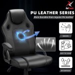 DualThunder Gaming Chairs Home Office Desk Chairs Clearance Comfortable Cheap Gaming Office Chairs Computer Chairs Video Game Chairs Gaming Chairs for Teens Gamer Swivel Rolling Chairs Black