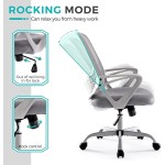 Office Chair Ergonomic Computer Chair Mesh Back Desk Chair Mid Back Task Chair with Armrests Height Adjustable for Home Office Gaming