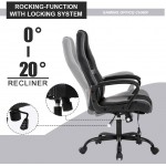 PC Gaming Chair Massage Office Chair Ergonomic Desk Chair Adjustable PU Leather Racing Chair with Lumbar Support Headrest Armrest Task Rolling Swivel Computer Chair for Women AdultsBlack