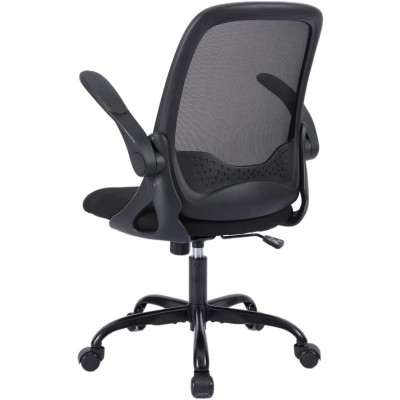 Sytas Office Chair Ergonomic Small Desk Chair Rolling Swivel Mesh Computer Task Chair with Flip-up Arms and Adjustable Height，for Adults and Kids，Black