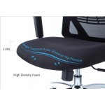 Ticova Ergonomic Office Chair High Back Desk Chair with Adjustable Lumbar Support Headrest & 3D Metal Armrest 130° Rocking Mesh Computer Chair