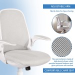 VECELO Home Office Ergonomic Computer Chair Adjustable Height for Desk Work Light Grey