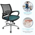 YSSOA Task Ergonomic Mesh Computer Wheels and Arms and Lumbar Support Adjustable Height Study Chair for Students Teens Men Women for Dorm Home Office Black