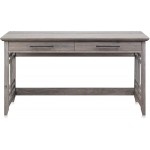 BELLEZE Modern Simple Home Office Computer Laptop Writing Desk Wood Study Table Workstation with Drawers Norrell Gray Wash