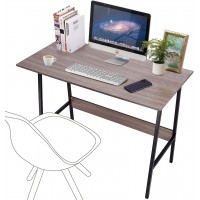 Computer Desk with Trapezoidal Structure & Wood Block Support Student Desk Easy Assembly Study Desk Writing Desk for Small Space Home & Office