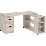 Monarch Specialties L-Shaped Corner Left or Right Facing Home & Office Computer Desk 60"L Taupe Reclaimed