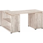 Monarch Specialties L-Shaped Corner Left or Right Facing Home & Office Computer Desk 60"L Taupe Reclaimed