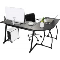 ZENY Computer Desk L-Shaped Corner Desk Gaming Desk Reversible Table Home Office PC Laptop Workstation,Study Writing Desk Wood & Steel