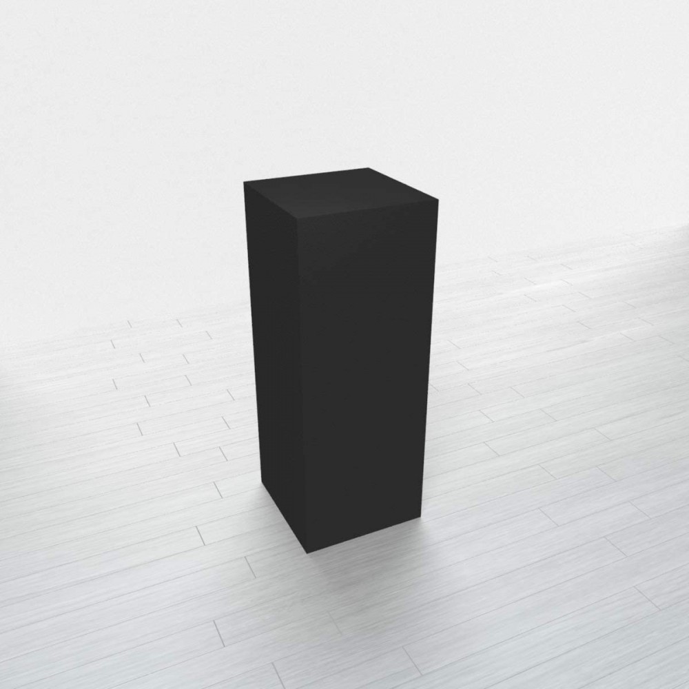 Abex Rectangle Pedestal Black Base + Black Top Long Lasting Rectangle Base Pedestal Perfect for Home Décor Museums Classrooms and Offices 11.5 x 11.5 30