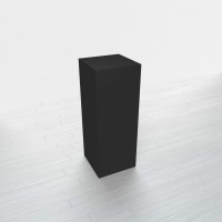 Abex Rectangle Pedestal Black Base + Black Top Long Lasting Rectangle Base Pedestal Perfect for Home Décor Museums Classrooms and Offices 11.5 x 11.5 30