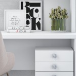 Bush Business Furniture Office by Kathy Ireland Echo L Shaped Desk with Hutch and Mobile File Cabinet Pure White