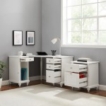 Crosley Palmetto 2Pc Corner Desk W File Cabinet