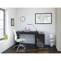 Nexera 400616 Sereni-T Black and Ebony 2 Piece Home Office Set