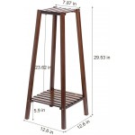 QBQCBB Home Floral Shelf Bamboo Plant Flower Stand Sturdy Rack Flower Pots Holder Disply Rack US Stock Cold Roller Kitchen Table Dining Table with Bookshelf