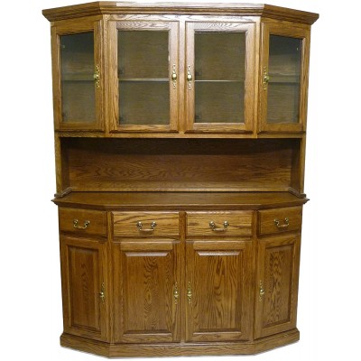 Forest Designs Traditional Angled Hutch: 61W x 42H x 13D Hutch Only 61w x 42h x 13d Hutch Natural Alder
